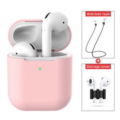 3 pcs/set For Apple AirPods 2 Wireless Charger Protective Silicone Case Cover Accessories