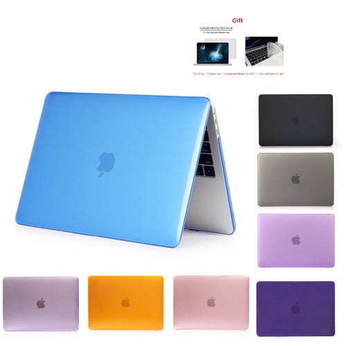 New Crystal\Matte Case For APPle MacBook Air Pro Retina 11 12 13 15 mac Book 15.4 13.3 inch with Touch Bar A1932  A1466